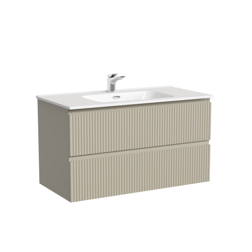 Тумба под раковину Sancos SNOB R SNR90CE 90х40 подвесная цвет бежевый