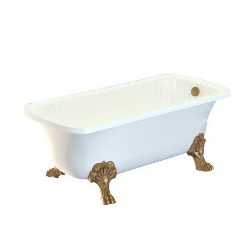 Ванна из искусственного камня Migliore OLIVIA 24628 175х80 пристенная прямоугольная с ножками