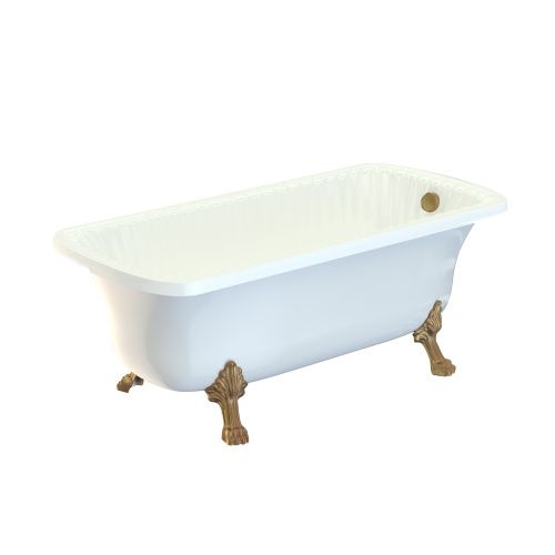 Ванна из искусственного камня Migliore OLIVIA 24384 175х80 пристенная прямоугольная с ножками