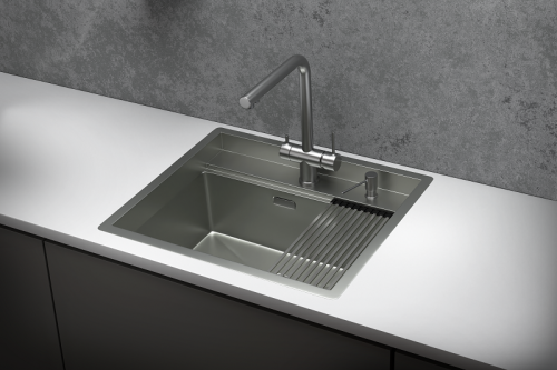 Кухонная мойка Granula Kitchen Space 6051, СТАЛЬ МАТОВАЯ 60х50 цвет нержавеющая сталь поверхность матовая