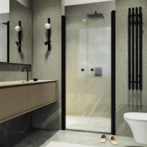 Душевая дверь Maybah Glass MGD-445-6 100х200 стекло матовое профиль черный