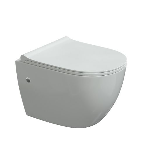 Унитаз подвесной Berges Okus 82127 белый с сиденьем микролифт душевой смыв