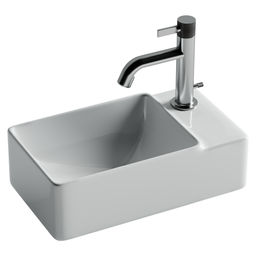 Раковина из сантехнического фарфора Ceramica Nova ELEMENT CN5045 40х20 подвесная цвет белый 1 отверстие под смеситель