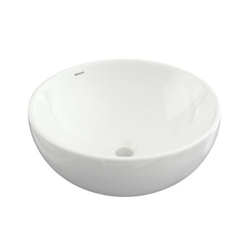 Раковина из сантехнического фарфора Berges Mascon 181002 50х50 накладная цвет белый
