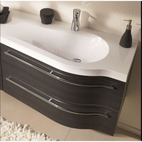 Раковина из искусственного камня Puris Swing WMM509L1 90х50 накладная цвет белый 1 отверстие под смеситель