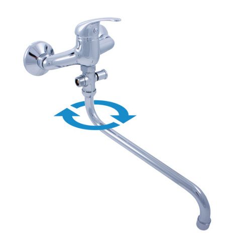 Смеситель для ванны и душа RavSlezak SAZAVA SA556.5 настенный хром