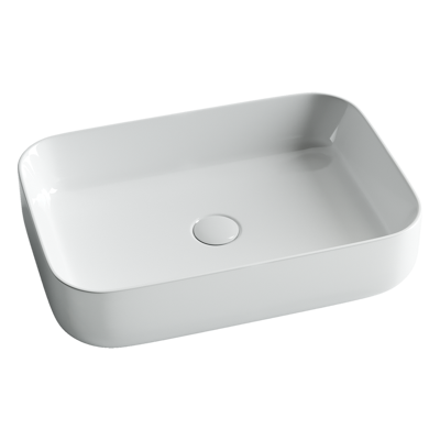 Раковина из сантехнического фарфора Ceramica Nova ELEMENT CN5004 60х40 накладная цвет белый без отверстий под смеситель