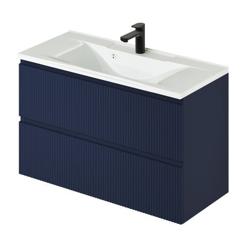Тумба с раковиной Итана Kate CS00090005 100х40 подвесная цвет синий