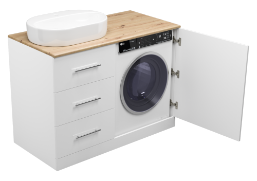 Тумба под раковину Misty Респект Э-Рес01120-13ЯЛ 120х60 напольная цвет белый