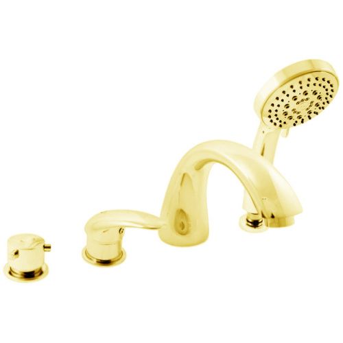 Смеситель RavSlezak D469.5PZ на борт ванны золото