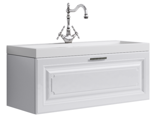 Тумба под раковину Aqwella Y Emp.01.10/W 100х40 подвесная цвет белый