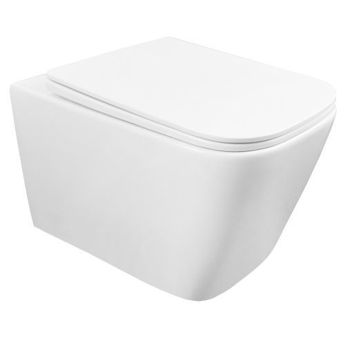 Унитаз подвесной Azario Boca AZ-1048 A белый с сиденьем микролифт безободковый каскадный смыв