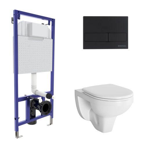 Комплект унитаз с инталляцией и клавишей смыва Berges NOVUM 042426