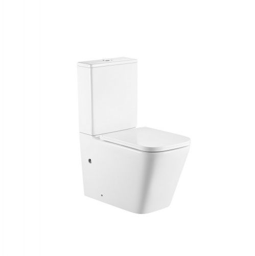 Унитаз напольный с бачком Abber Rechteck AC1210T белый с сиденьем микролифт безободковый смыв торнадо