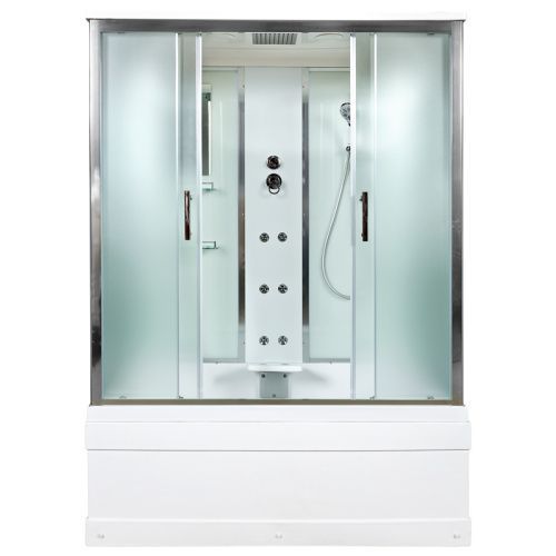 Душевой бокс AvaCan  EM4517GM 170х90 стекло с рисунком профиль хром