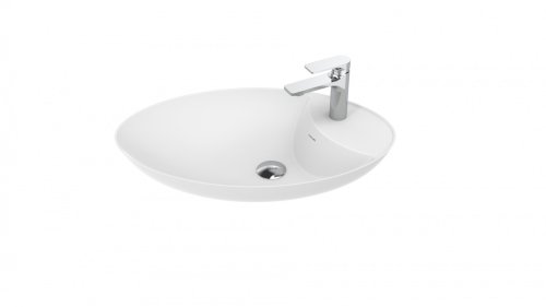 Раковина из сантехнического фарфора Creavit Petra PR065-00CB00E-0000 70х40 накладная цвет белый