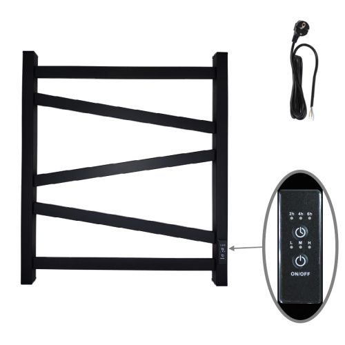 Полотенцесушитель электрический Маргроид Зигзаг профильный Зигзаг-6050-1081-9005R 55х60 черный