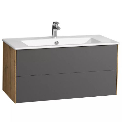 Тумба под раковину Aquaton Сохо 1A258201AJA00 100х50 подвесная цвет коричневый