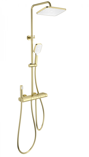 Душевая стойка Wonzon & Woghand Muse WW-B4129-BG настенная цвет золото с термостатом