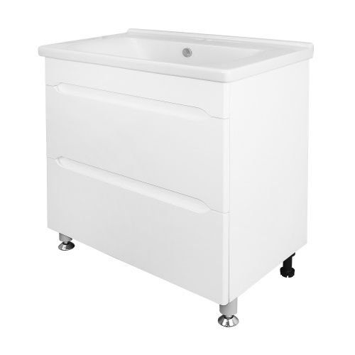 Тумба с раковиной Loranto Арфа CS00071491 80х50 напольная цвет белый