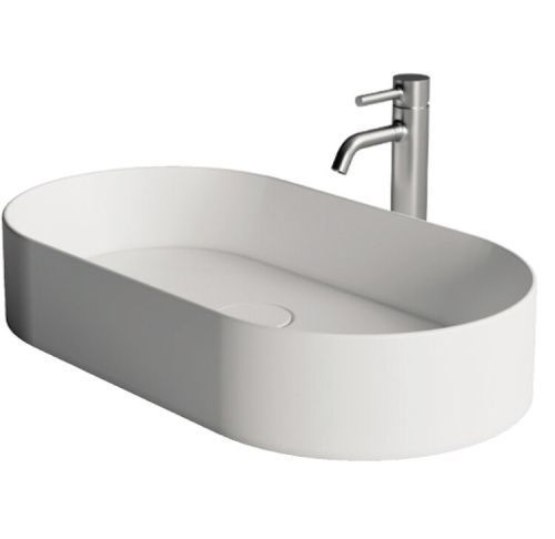 Раковина керамическая Alice Spy 34240109 70х40 накладная цвет белый без отверстий под смеситель