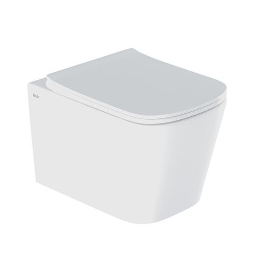 Унитаз подвесной IDDIS Bild BILRDSEi25 белый с сиденьем микролифт безободковый каскадный смыв