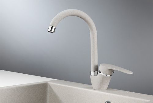 Смеситель для кухни Granula 1024, БАЗАЛЬТ на мойку серый