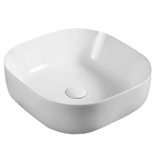 Раковина из сантехнического фаянса Azario AZ-41288 40х40 накладная цвет белый без отверстий под смеситель