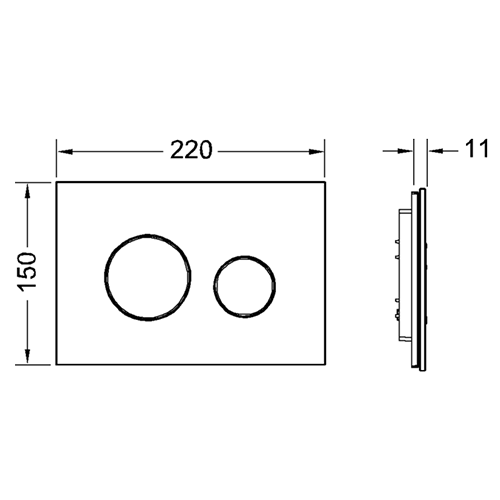 Клавиша смыва механическая Tece TECEloop 9240650 цвет белый - фото 2
