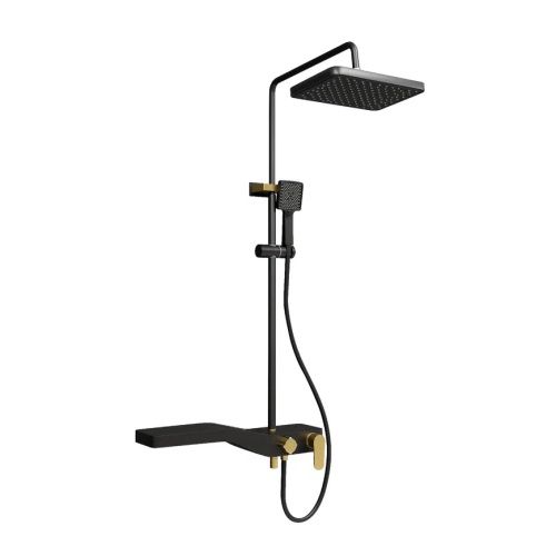 Душевая стойка Fixsen FX-9400B настенная цвет черный