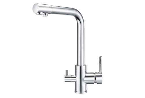 Смеситель для кухни Granula 2015, ХРОМ на мойку хром/серый