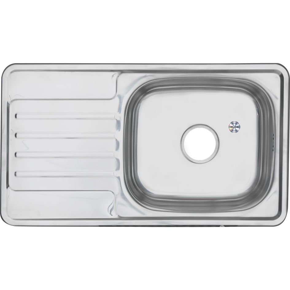 Кухонная мойка Melana 221 t (*10) 75х40 цвет хром поверхность полированная