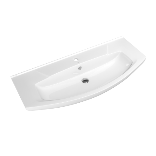 Раковина из сантехнического фарфора Kirovit Элеганс Вн Крв03 110х50 накладная цвет белый