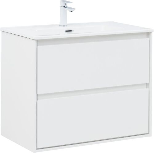 Тумба под раковину Aquanet Милан 00336369 80х50 подвесная цвет белый