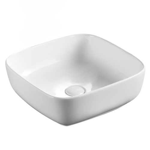 Раковина из сантехнического фаянса Azario AZ41016 40х40 накладная цвет белый