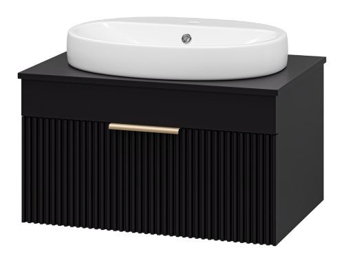 Тумба под раковину Brevita Enfida ENF-06070-0241Я 70х50 подвесная цвет черный