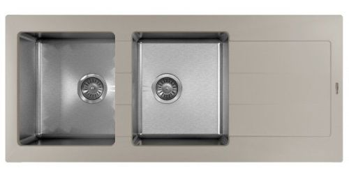 Кухонная мойка Florentina Комби 1160 21.415.E1160.305 115х50 цвет серый поверхность полированная