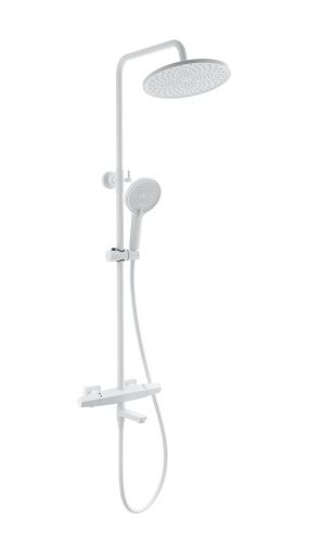 Душевая стойка Wonzon & Woghand Neo WW-B3046-A1-MW настенная цвет белый с термостатом