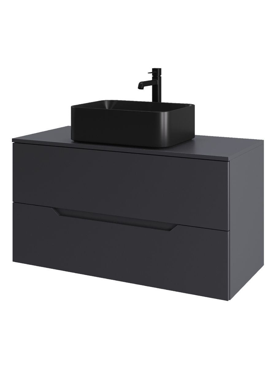 Тумба с раковиной Orange Line Li-100TugMDF+B02-460MB 100х50 цвет серый