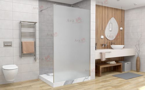 Душевая перегородка AvaCan MC120MT 120х200 стекло матовое профиль хром