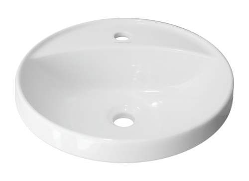 Раковина мебельная из сантехнического фарфора Sanita Luxe Art Inside 43 ART43SLWB01I 40х40 встраиваемая цвет белый