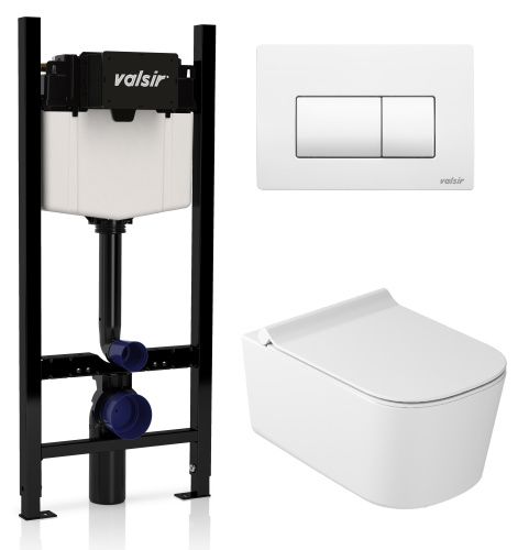Комплект унитаз с инсталляцией и клавишей смыва Valsir KIT VSWM 5486 Slim P1