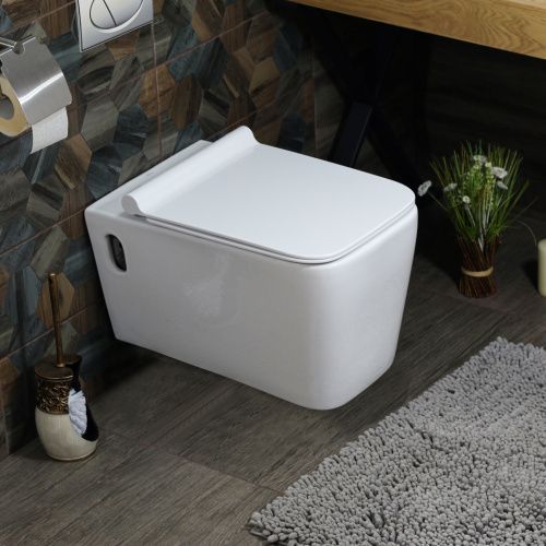 Унитаз подвесной Melana B2370-805 белый с сиденьем микролифт