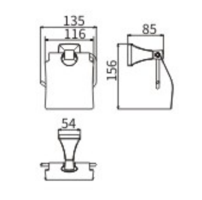 Бумагодержатель CeramaLux Domino 95407 - фото 2