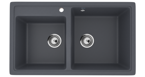 Кухонная мойка Ulgran Classic U-200-343 85х50 цвет серый