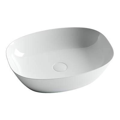 Раковина из сантехнического фарфора Ceramica Nova ELEMENT CN5005 50х40 накладная цвет белый без отверстий под смеситель