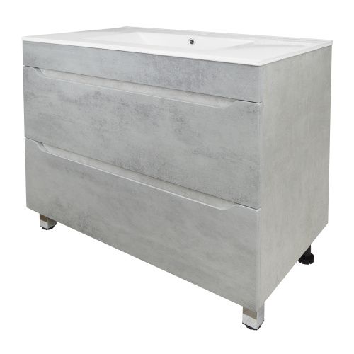 Тумба с раковиной Loranto Florena CS00086992 80х50 напольная цвет серый