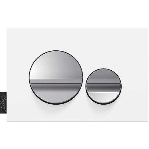 Клавиша смыва механическая Jacob Delafon E20859-CP-MWH цвет белый/хром