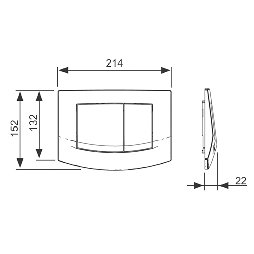 Клавиша смыва механическая Tece TECEambia 9240225 цвет хром - фото 2
