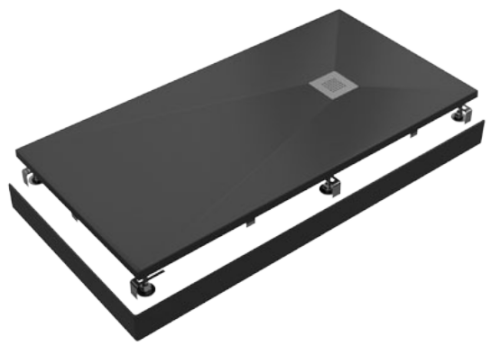 Душевой поддон из искусственного камня Good Door Essentia ЛП00089 100х70 черный без каркаса